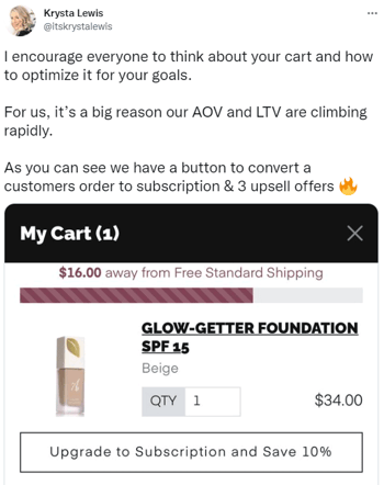 aov subscriptions tweet